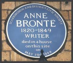 Anne Bronte plaque at the Grand Hotel, Scarborough