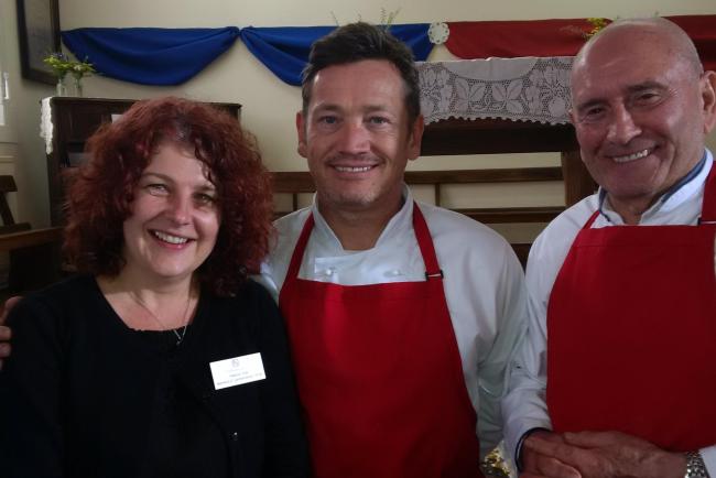 Sid Owen and Tommy Cannon in the Bronte Old School Rooms