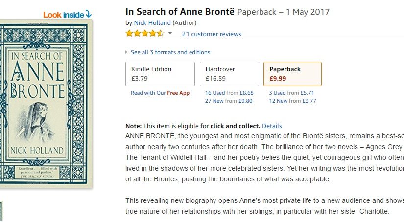 In Search Of Anne Brontë – Now In Paperback!