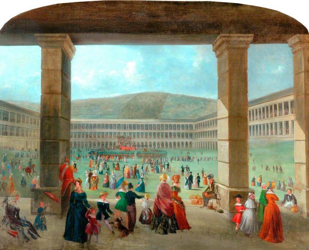 Halifax Piece Hall at the time of the Brontes, but John Wilson Anderson