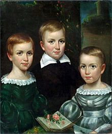 Emilia, Austin and Lavinia Dickinson in 1840