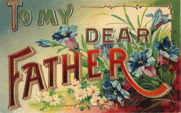 Victorian father's day card