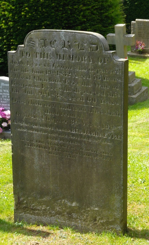 Eyre family grave, Hathersage