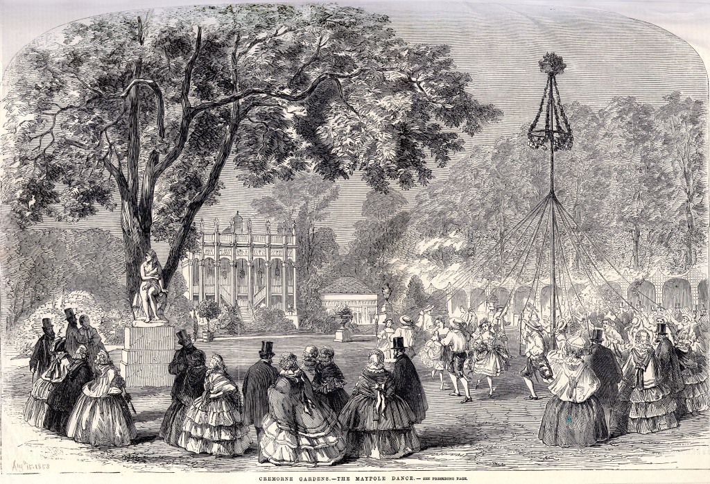 Victorian maypole dancing