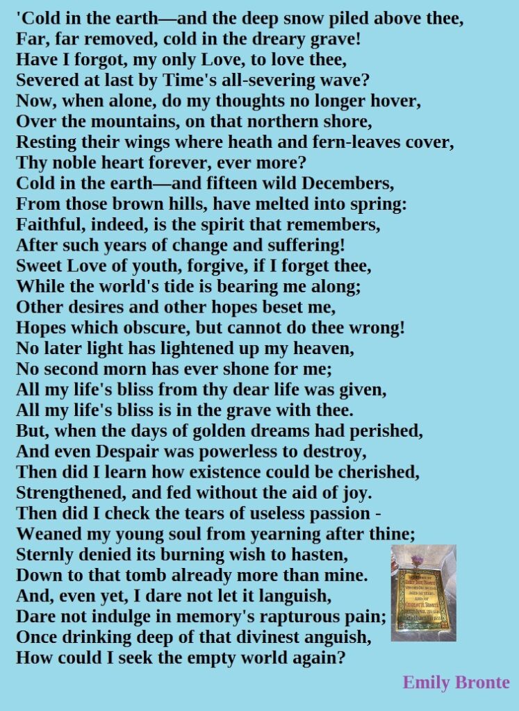 remembrance Emily Bronte